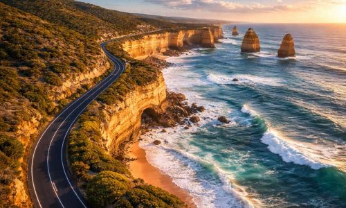 Turismo in Australia 12 Great Ocean Road e Twelve Apostles lungo la costa australiana nell'itinerario di 14 giorni da Sydney a Melbourne