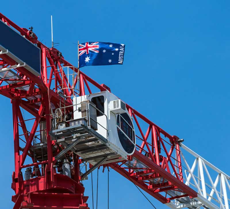 la bandiera dell'Australia viene esposta in ogni luogo 