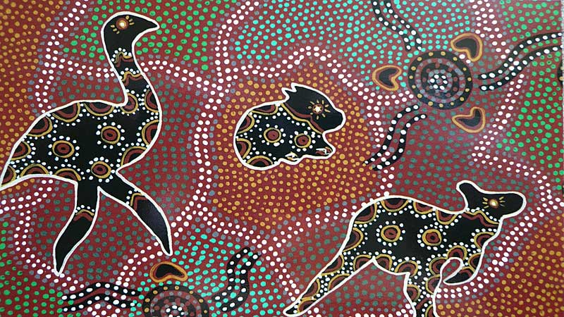 la pittura a puntini arte aborigena australiana