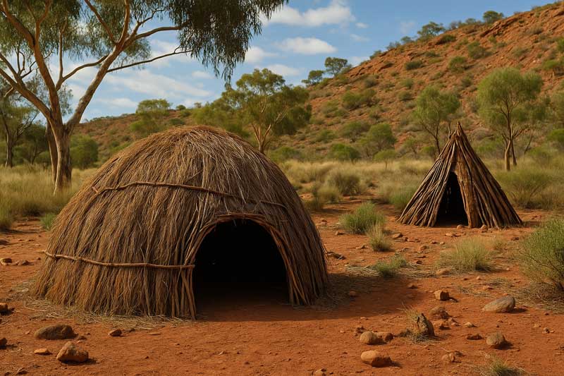 architettura-aborigena-australiana-rifugi-tradizionali-Wurley-e-Gunyah