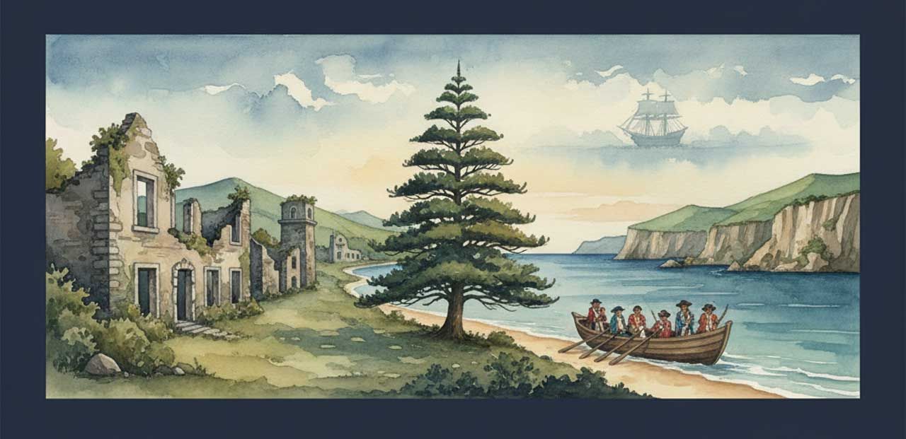 Storia di Norfolk Island,Rotta del Bounty e Colonie Penali